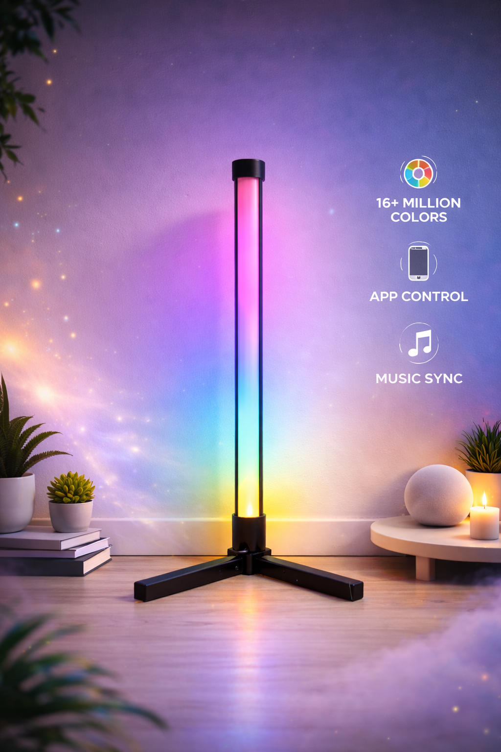 Lámpara pequeña de Esquina RGB Inteligente – 16 Millones de Colores