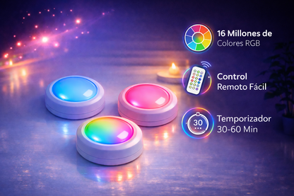 Lámpara LED RGB Inalámbrica con Control Remoto